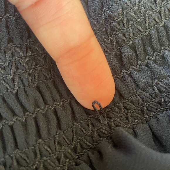 Michael Kors Off Shoulder Smocked Waist Mini Dress Size M Whimsigoth Fall - Picture 7 of 8